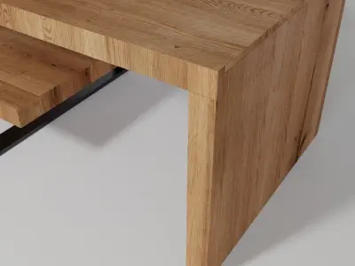 Wooden coffee table 3D model