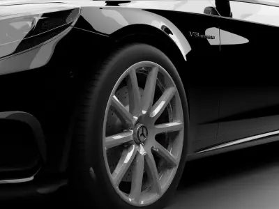 Mercedes Benz S class  Low-poly 3D model