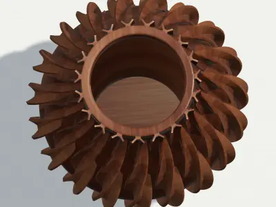 V 3   Flower vase 3D print model