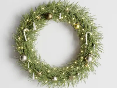 Christmas Tree Decoration 01 Low-poly 3D model