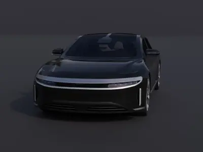 Generic Electric Sedan 6 Low-poly 3D model