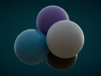 Exercise balls Low-poly 3D model