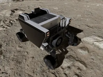 FLEX Moon Rover PBR Low-poly 3D model