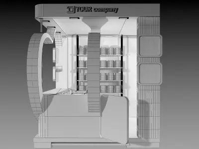 Booth Exhibition Stand a433 3D model