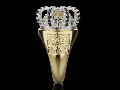 Crown Ring 005 3D print model