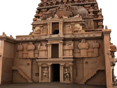 thanjavur brihadeeswarar temple 3d model 3D model