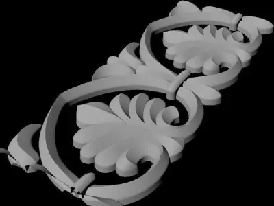 Central decor ornament for furniture 3D model 239