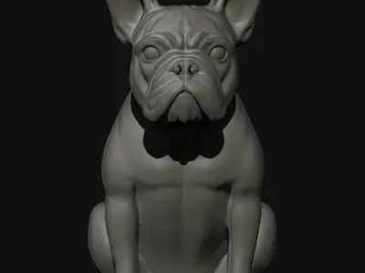 French Bulldog Sculpture 3D model