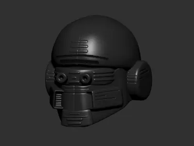 helmet high poly sculpt 3d printable ver 7 3D model 3D model 46