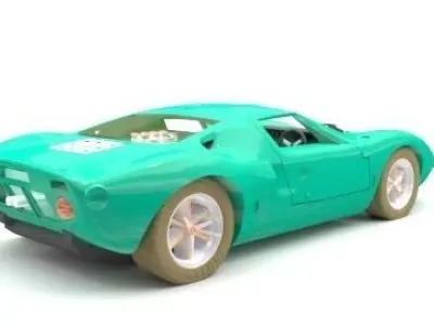 Racing car 3D model 8