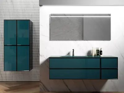 Bathroom furniture set 03 3D model