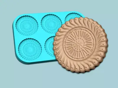 Cookie Mould 01 - Biscuit Silicon Molding 3D print model