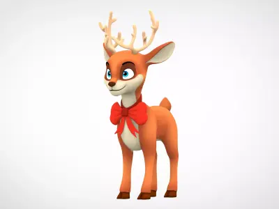Christmas Reindeer 3D model