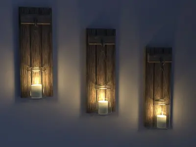 Wall candlestick 3D model