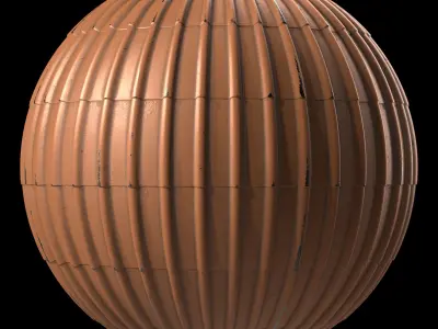 Roof Tile Materials 100- Metal Roofing By Snow - Sbsar Pbr 4k Texture