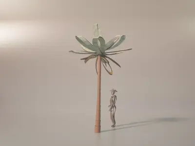 Conceptual palm tree S1Bv1 Low-poly 3D model