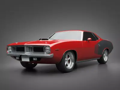 1972 Plymouth HEMI Cuda 3D model