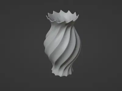 Vase porcelain 4 3D model