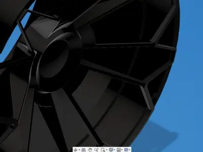 Sports car rim 3D print model