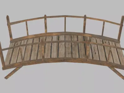 Way bridge - Puente de madera Low-poly 3D model