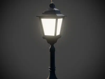 Vintage Lamp 1 Low-poly 3D model