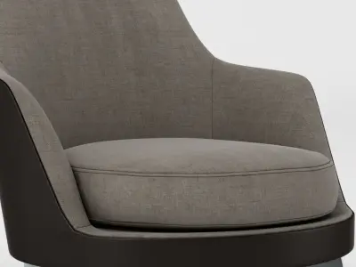 Flexform Guscioalto Soft Chair 3D model