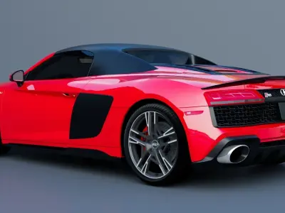 2022 R8 performance Spyder Low-poly 3D model