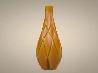 Vase 6 orange 3D model