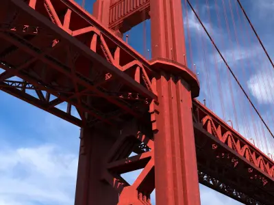 Golden Gate Bridge 3D model