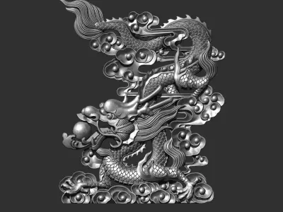 dragon statue of 3D print model
