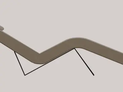 Luxurious Chaise Lounge - Indoor Furniture Free 3D model