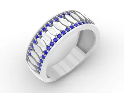 Jewelry Diamond Ring Model RG44 Free 3D print model