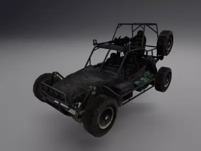 adventure car  Low-poly 3D model