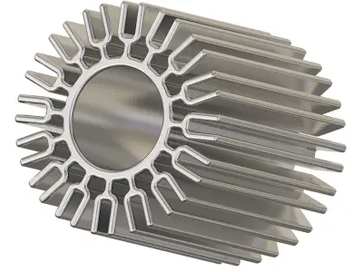 Round Aluminium Heat Sink 3D print model