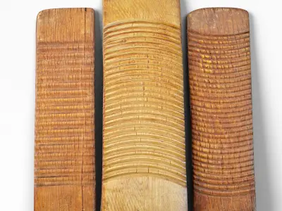 Vintage Chinese Washboards 3D model