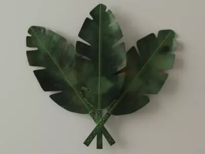 Palm Leaves Metal Wall Art 3D model