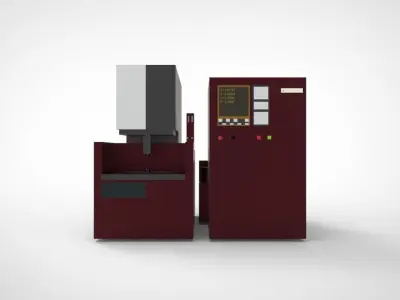 EDM Wire Machine Low-poly 3D model