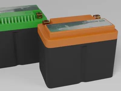 Motorcycle Battery Free 3D model