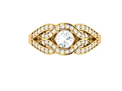 Latest Diamond Womens Ring Design 3D print model