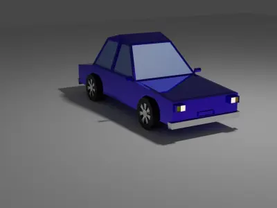 low poly car Low-poly 3D model V3