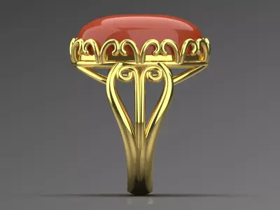 Gold Ring a Symbol of Ancient Power and Glory gr0149 3D print model