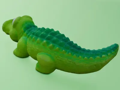 Toy Crocodile 3D Model Low-poly 3D model