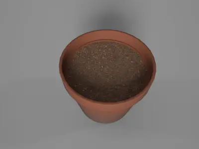 Plant Pot Low-poly 3D model