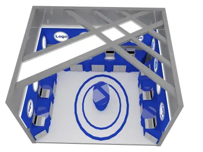  Booth Exhibition Stand a14b 3D model