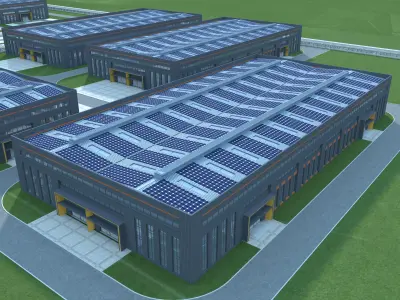 Industrial Building Factory 3D model by tangulan