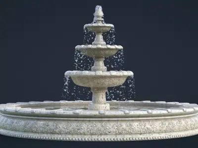 Fountain Animated 3D model