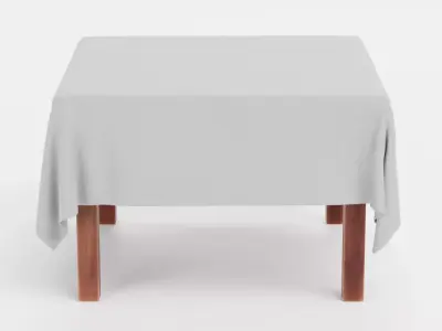 -Tablecloth with Table Square- 3D model