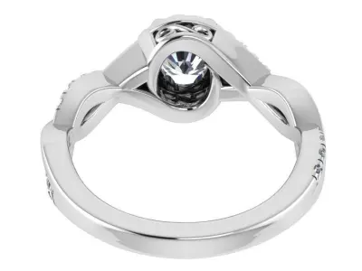 Decorative Diamond Ring 1706  3D print model 3D print model
