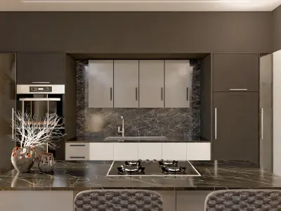 Kitchen design 3D model purchase
