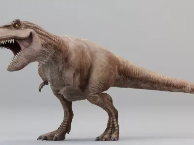 Animated Tyrannosaurus Rex Low-poly 3D model
